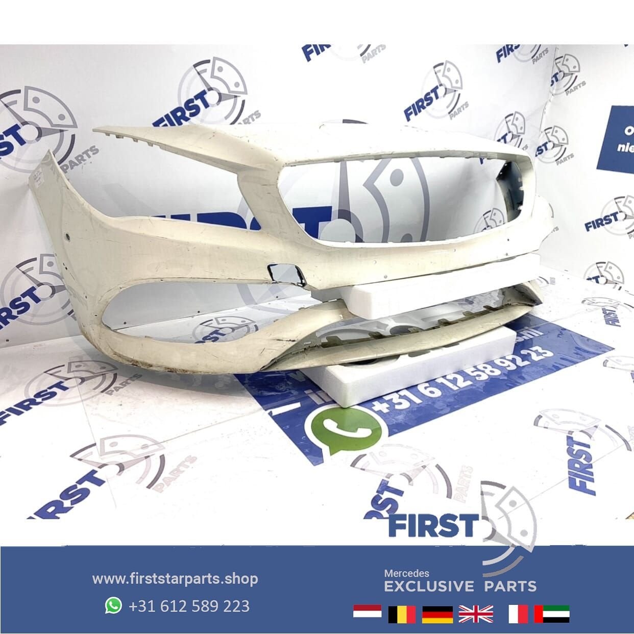 W117 C117 CLA45 AMG VOORBUMPER GRIJS CLA 45 2013-2018 origin, Gebruikt, -, Voor, Ophalen of Verzenden