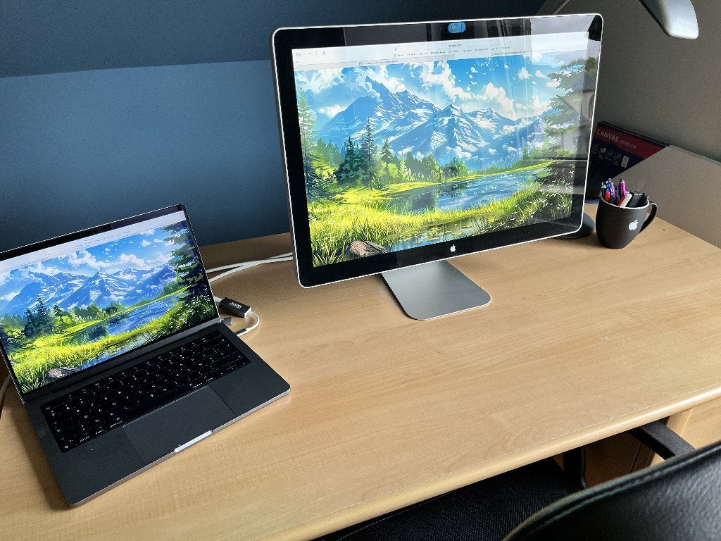 Apple LED Cinema Display, Computers en Software, Ophalen, Zo goed als nieuw, Ingebouwde speakers, DisplayPort