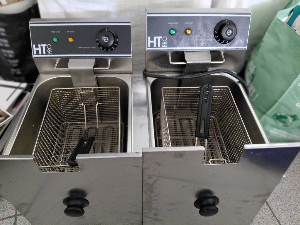 Professionele duo Frituurketel als nieuw, Elektronische apparatuur, Frituurpannen, Ophalen, Zo goed als nieuw