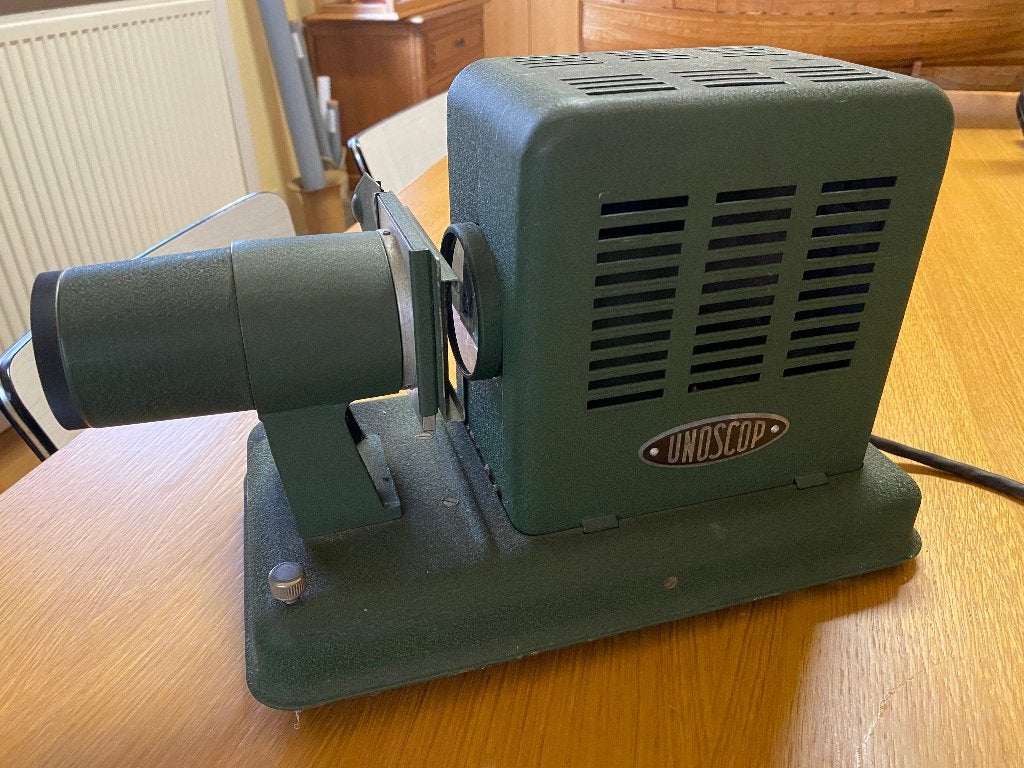 oude diaprojectors, Ophalen, Gebruikt