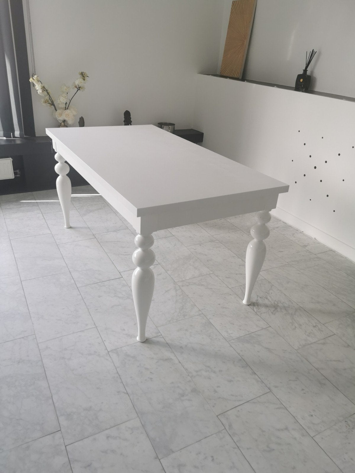 eettafel, Enlèvement, Comme neuf, Blanc, Baroque