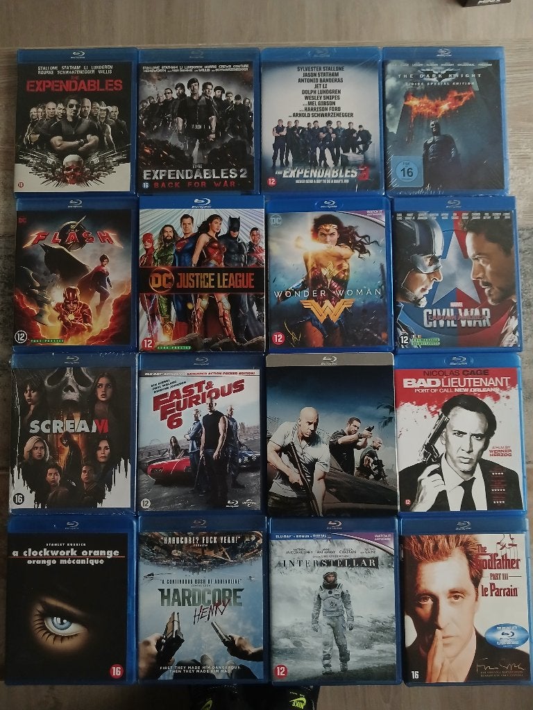 Lot blu-ray, Cd's en Dvd's, Engels, Vanaf 16 jaar, Nederlands, Film