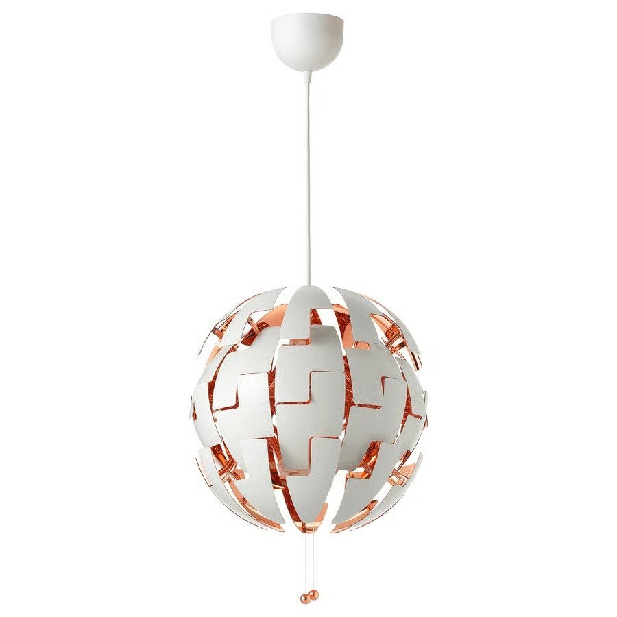 Hanglamp wit/koperkleur, Ophalen, Zo goed als nieuw, E27 (groot)
