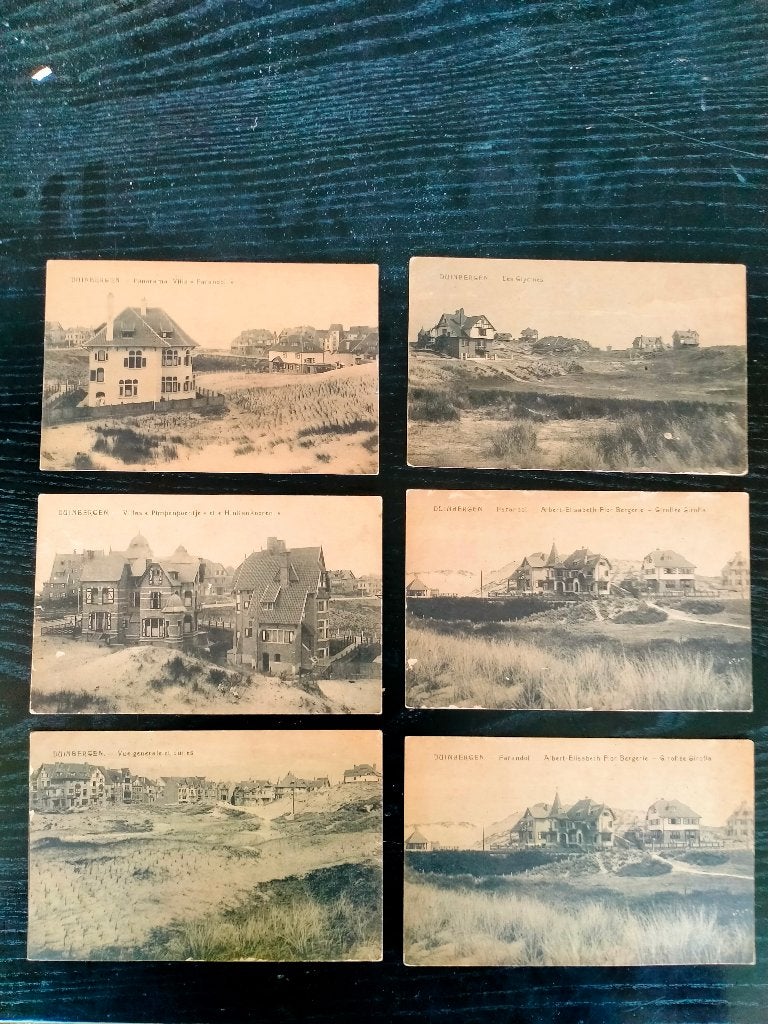 Prentkaarten villa's Duinbergen, Ophalen of Verzenden, Voor 1920, Ongelopen, West-Vlaanderen