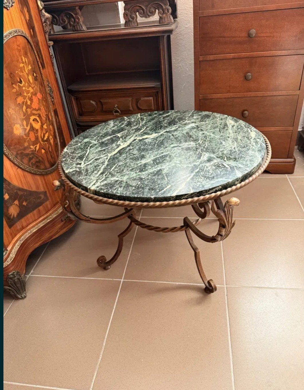 table a marbre authentiques vintage, Enlèvement