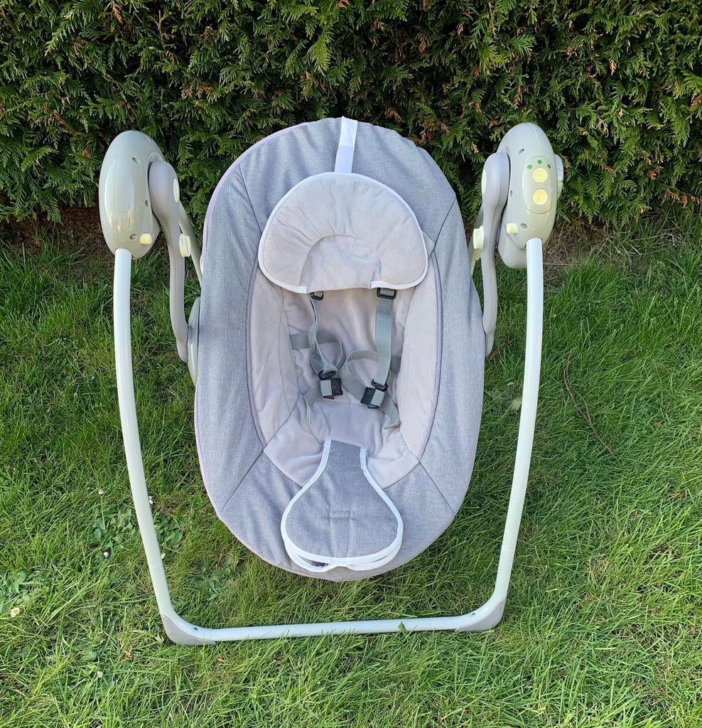 Bo Jungle B-Portable Swing Grey – Elektrische Babyschommel, Kinderen en Baby's, Gebruikt, Schommelstoel, Verstelbaar, Ophalen
