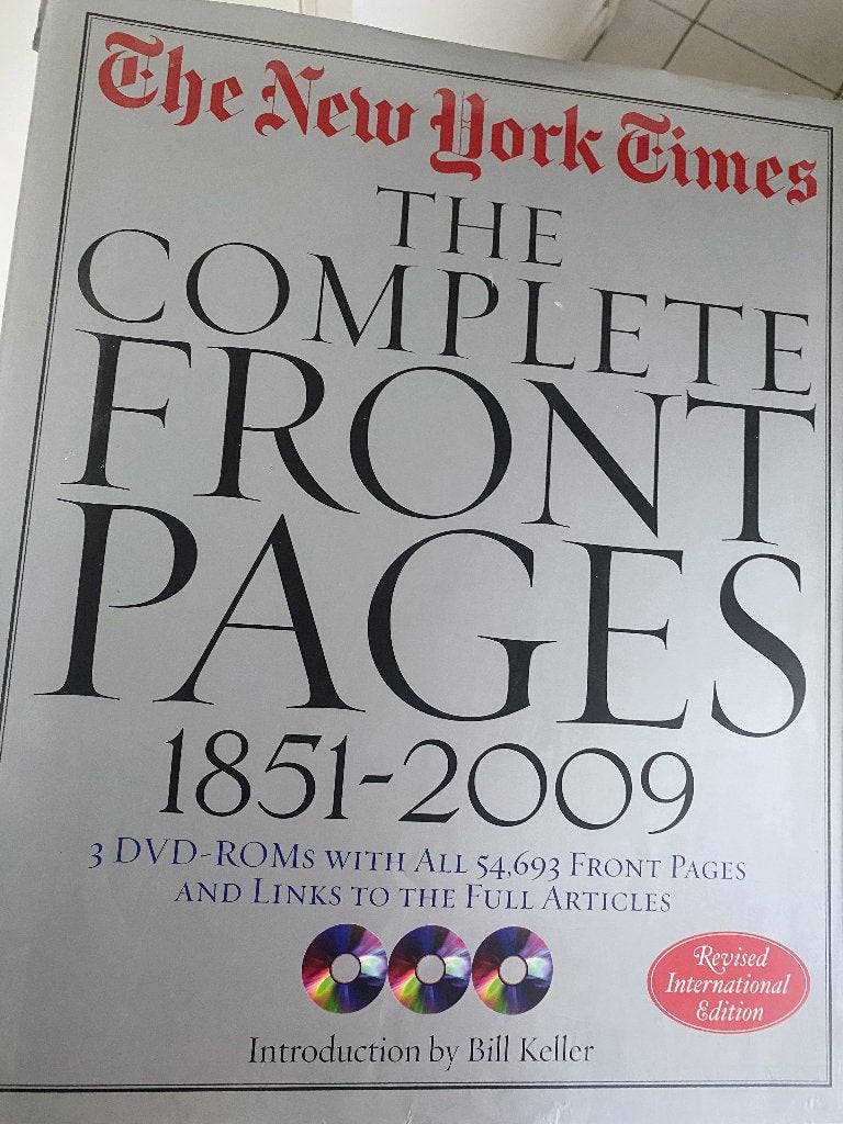 The New York Times: Complete front pages 1851-2009, Boeken, Tijdschriften en Kranten, Ophalen, Zo goed als nieuw