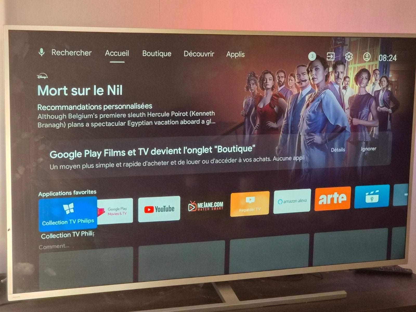 tv Philips 146 cm . 4K. ambilight. connecté.  fonctionne par, Enlèvement, LCD, Philips, Smart TV