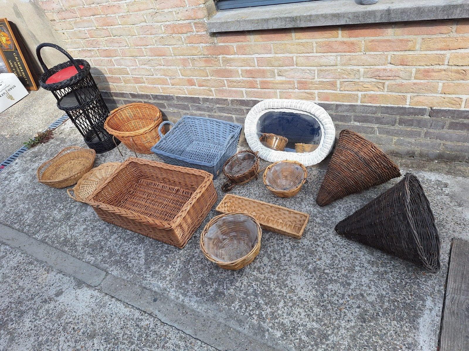 lot de paniers en osier, Enlèvement