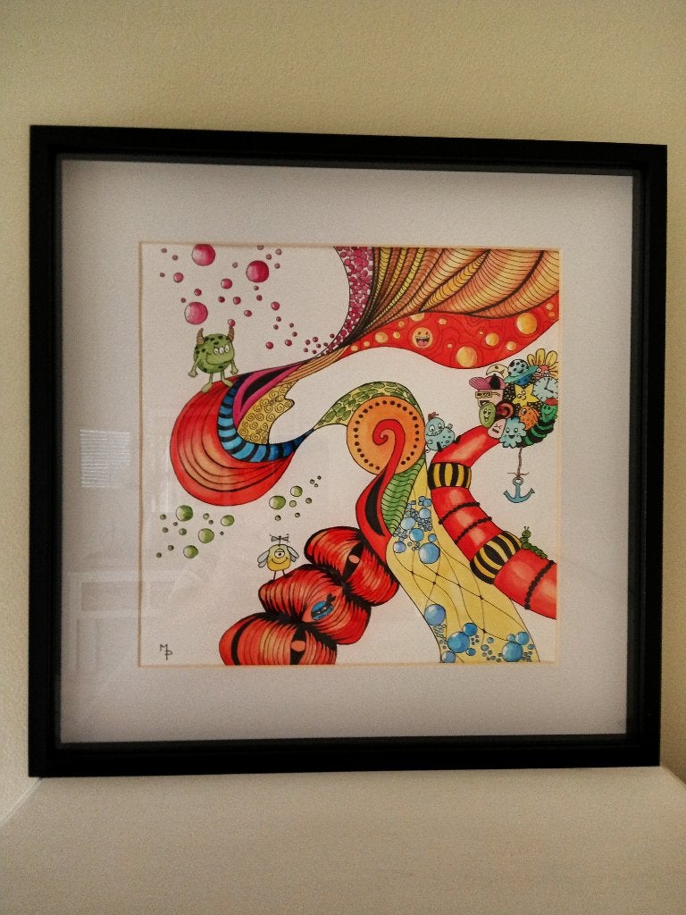 abstracte schilderij, Ophalen