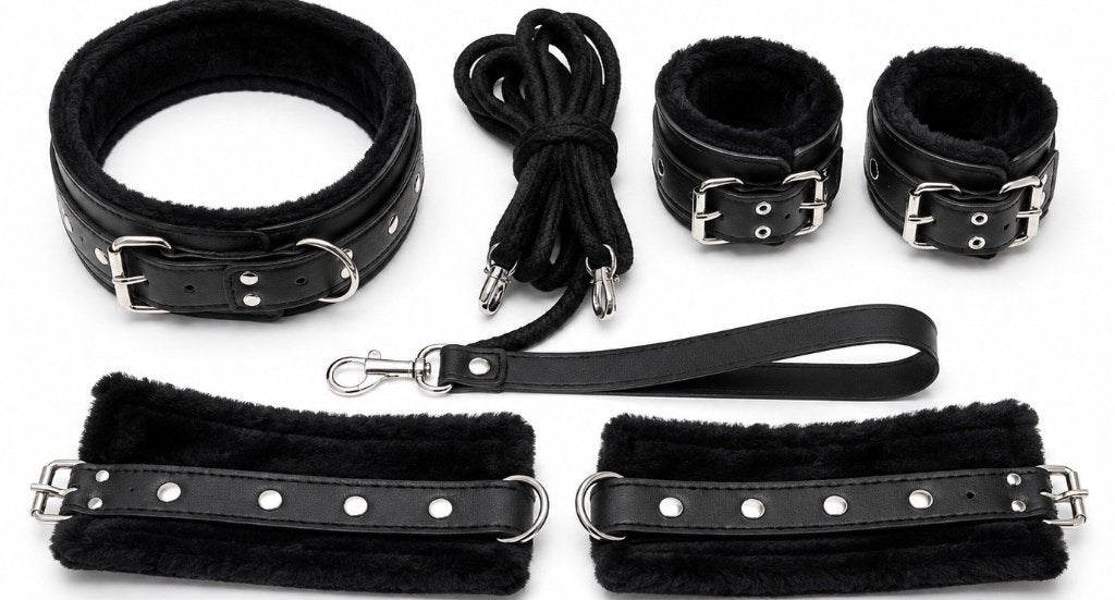 Complete zwarte bondage set – nieuw & ongebruikt, Kleding | Dames, Ondergoed en Lingerie, Geen merk, Verzenden, Zwart, Setje