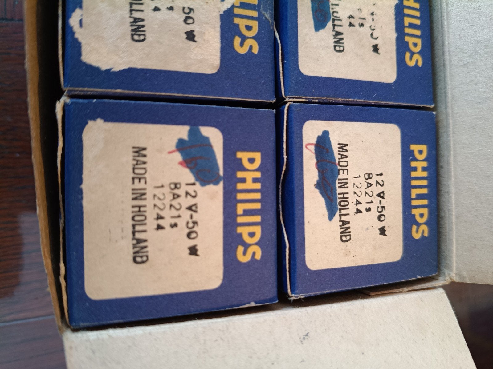 Philips NOS Marchal-fitting 10X BA21s, Ophalen of Verzenden, Oldtimer onderdelen