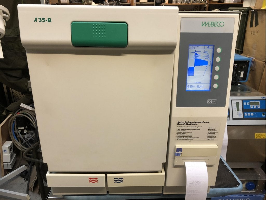 Vacuclaaf autoclaaf Webeco A35-B 20 liter nagezien