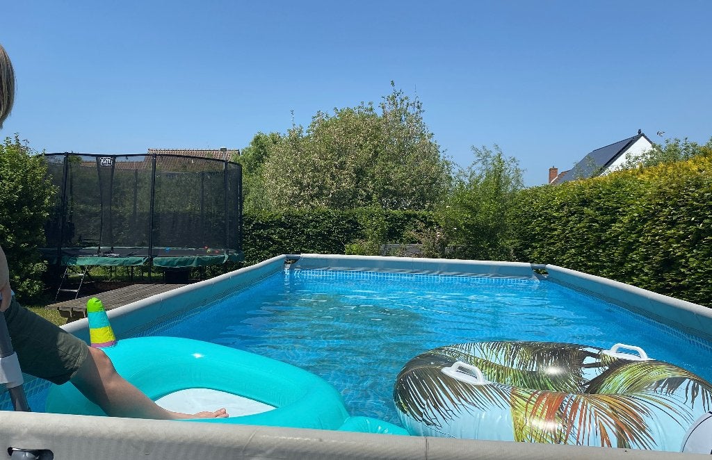 Zwembad met warmtepomp, Tuin en Terras, Gebruikt, 200 tot 300 cm, Rechthoekig, Ophalen