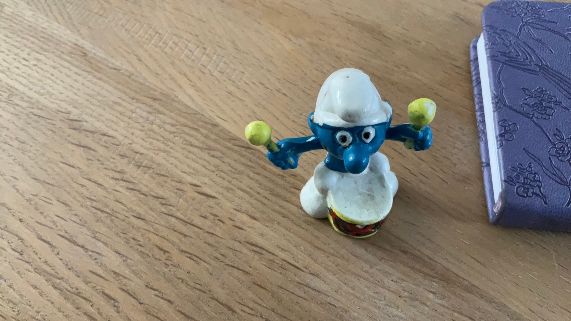 Trommel smurf, Verzamelen, Ophalen of Verzenden, Gebruikt, Overige Smurfen