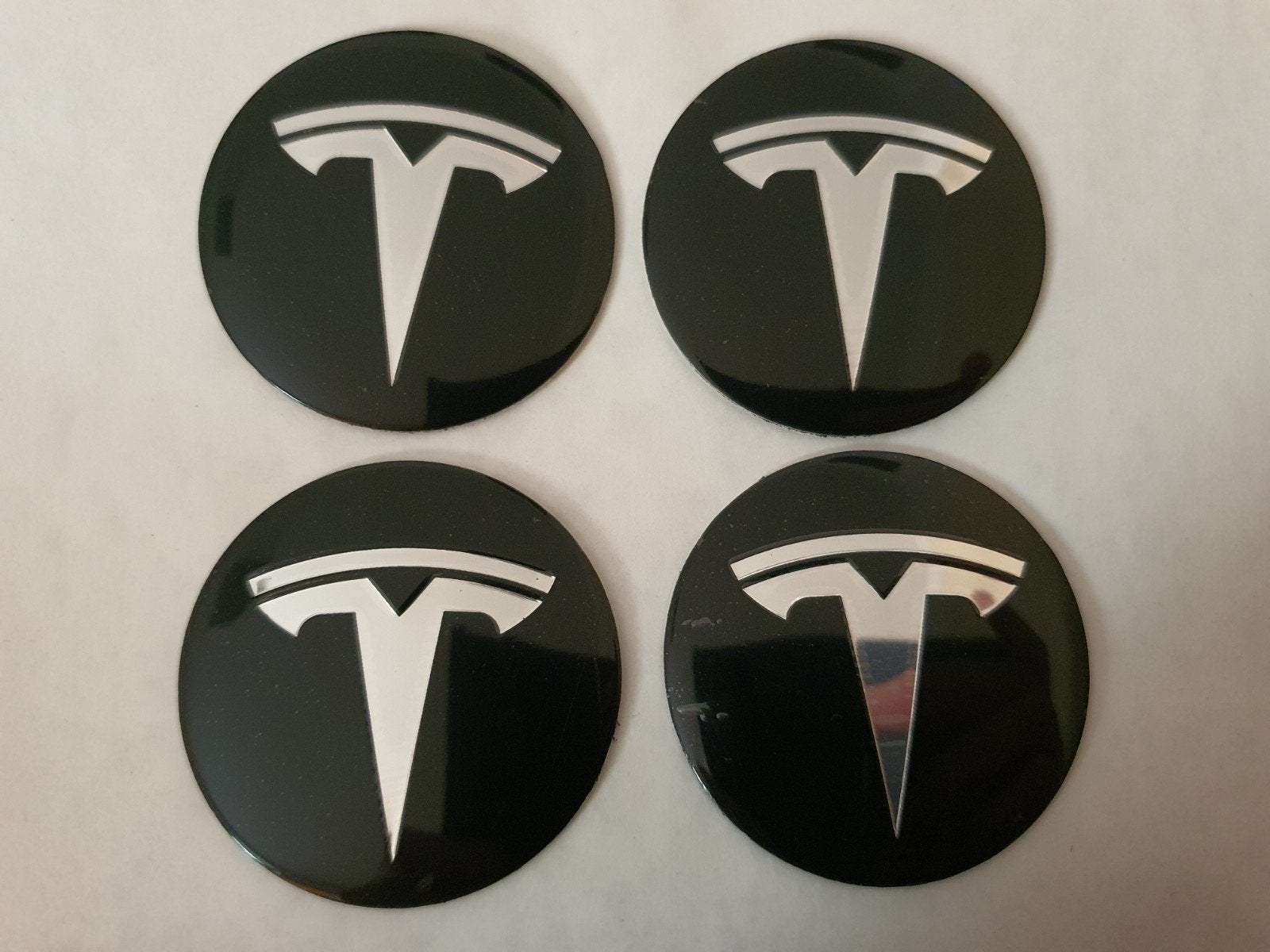 Tesla velgen naafdoppen stickers diameter 56 mm, Ophalen of Verzenden