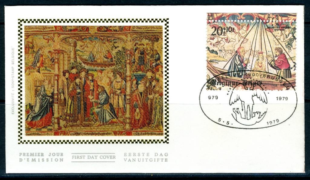 (B) 1936 FDC z/s 1979 - Millennium van Brussel., Postzegels en Munten, Ophalen of Verzenden, Gestempeld, 1e dag stempel