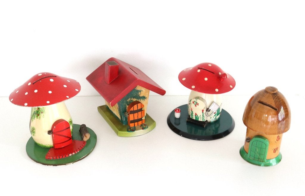 Vintage spaarpotjes, Verzamelen, Ophalen of Verzenden, Zo goed als nieuw, Hout