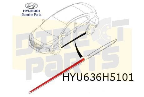 Ford Transit Courier (3/14-2/24) Stootlijst achterzijde Rech, -, -, Nieuw, Hyundai