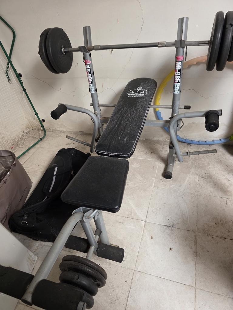 Halterstang voor sportactiviteiten., Sport en Fitness, Ophalen of Verzenden, Zo goed als nieuw