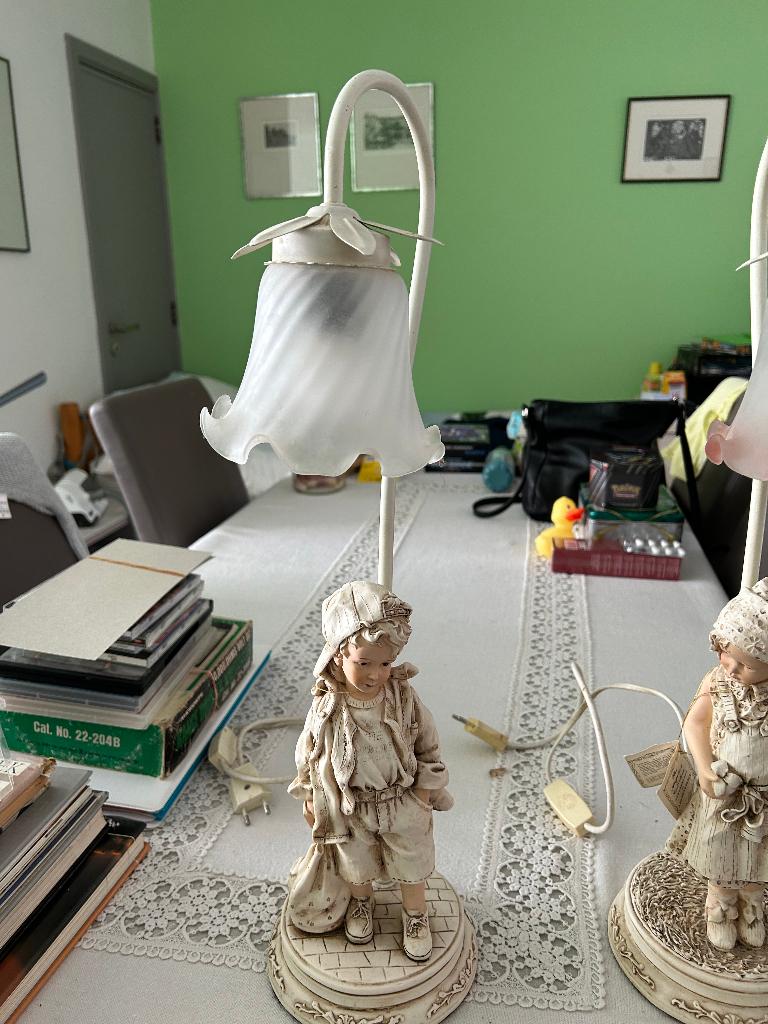 Prachtige tafellampen jongen en meisje, Huis en Inrichting, Lampen | Tafellampen, Ophalen, Zo goed als nieuw