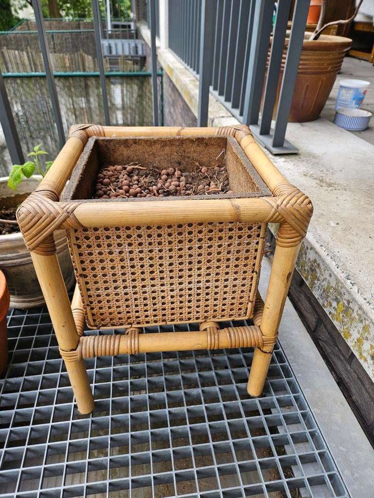 Vintage rotan bloembak, Ophalen