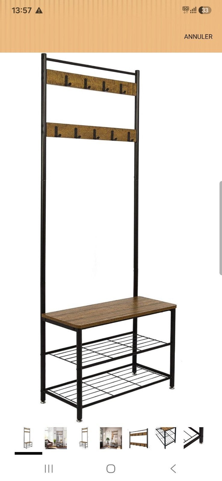 meuble entrée vestiaire avec étagères, Enlèvement, Comme neuf