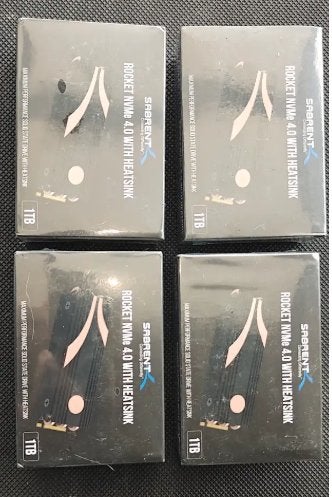 4x Sabrent Rocket NVMe 4.0 1TB met heatsink – NIEUW, Computers en Software, Harde schijven, Intern, SSD, Nieuw, Ophalen of Verzenden