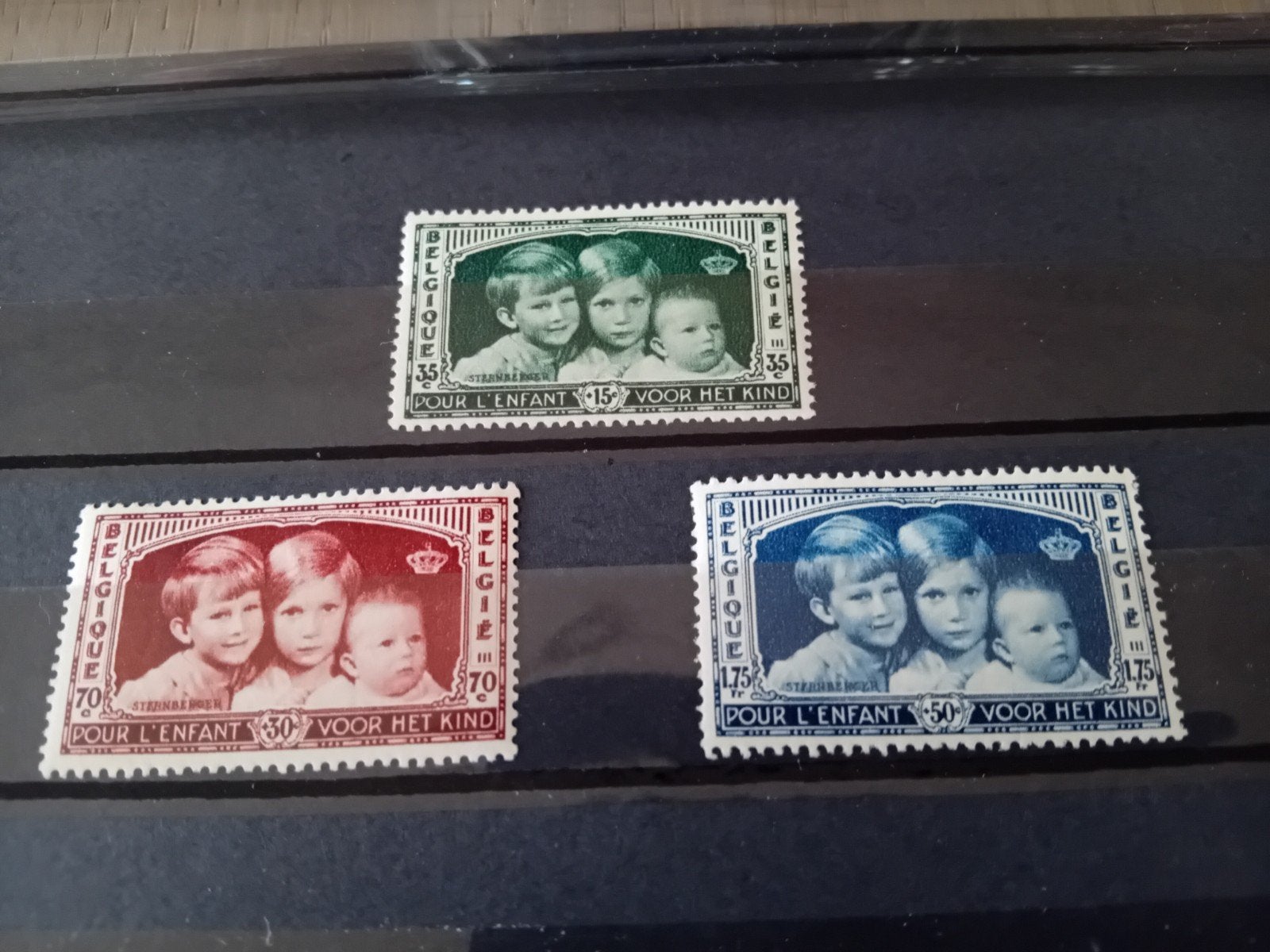 Timbres de Belgique n 404/406* lot 628B, Envoi, Neuf