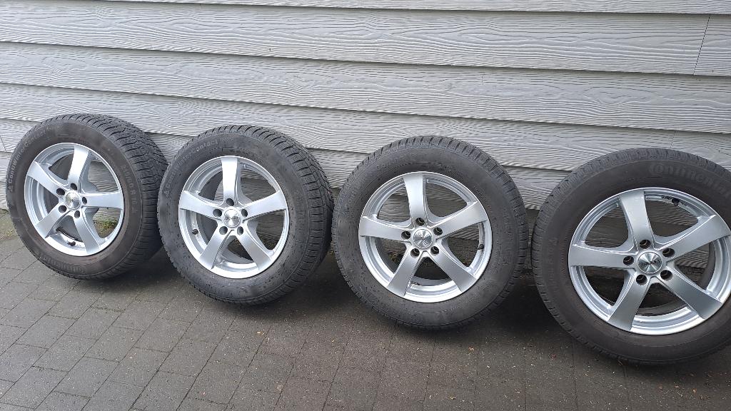 Dezenter velgen met winterbanden, Auto-onderdelen, Banden en Velgen, Ophalen, Velg(en), 16 inch, Winterbanden