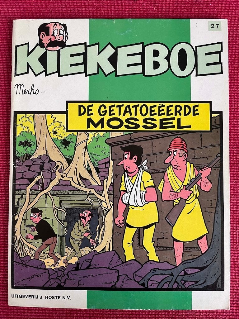 Kiekeboe 27, De getatoeëerde Mossel, 1985, Eén stripboek, Merho, Ophalen of Verzenden, Zo goed als nieuw