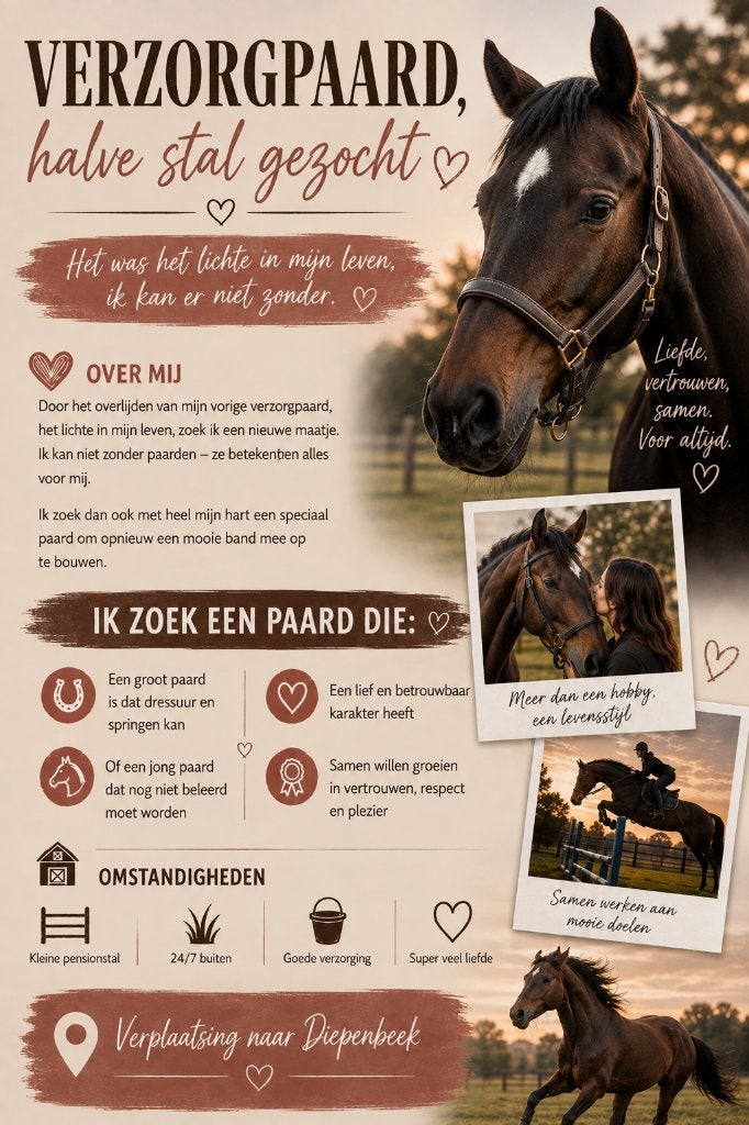 Gezocht verzorgpaard