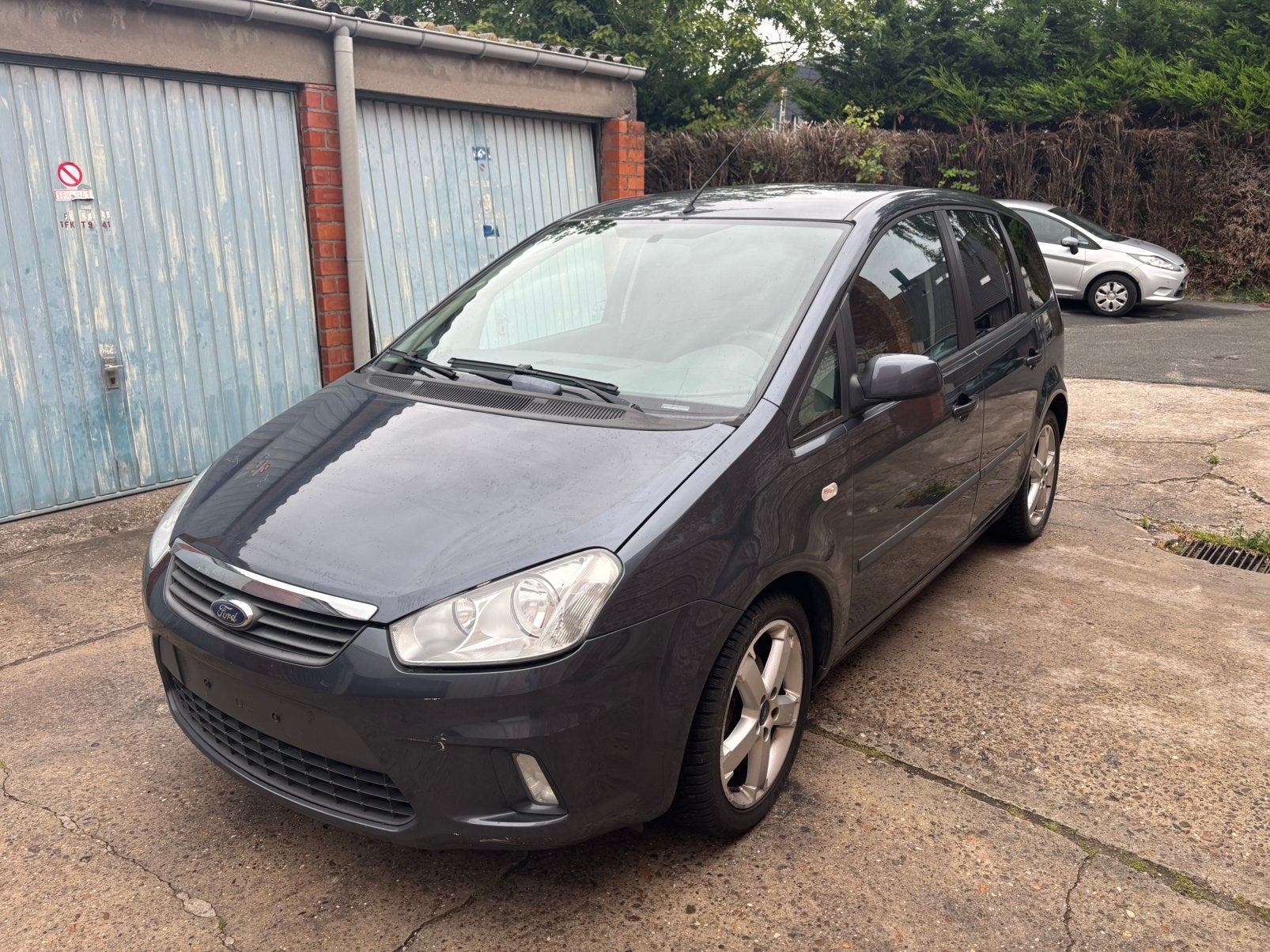 Ford c max 2007 benzine 91000km airco, Voorwielaandrijving, Zwart, Blauw, Handgeschakeld
