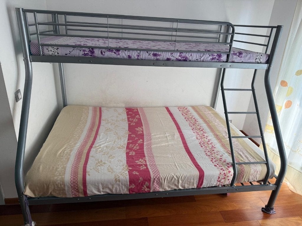 lit superposé 140x200 + matelas, Maison & Meubles, 140 cm, Enlèvement, Utilisé, Lits superposés