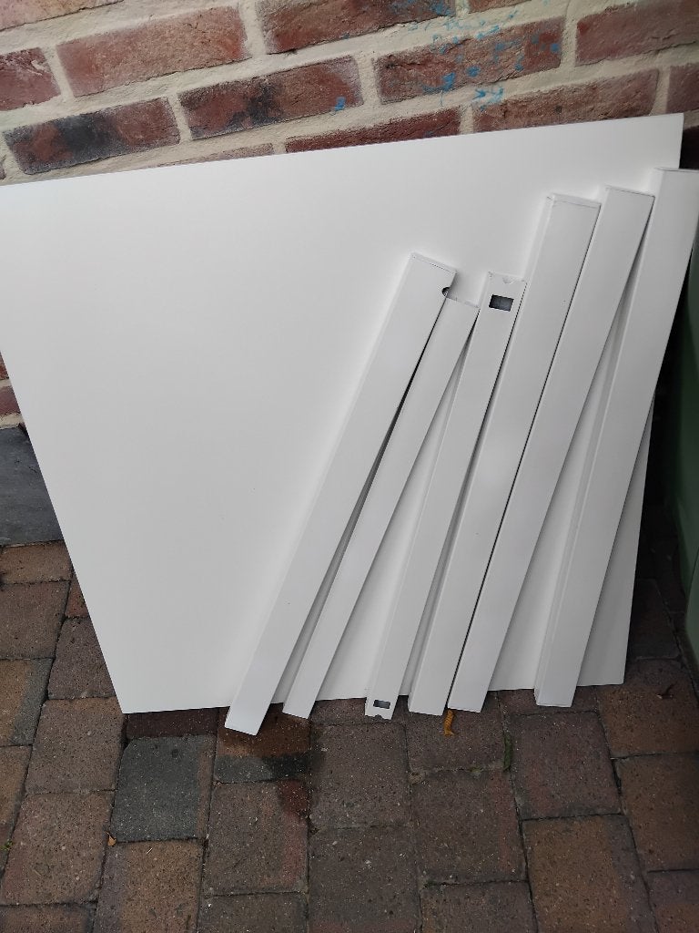 tafel 75 x 75 cm wit, Huis en Inrichting, Tafels | Eettafels, Ophalen, Gebruikt, Vierkant