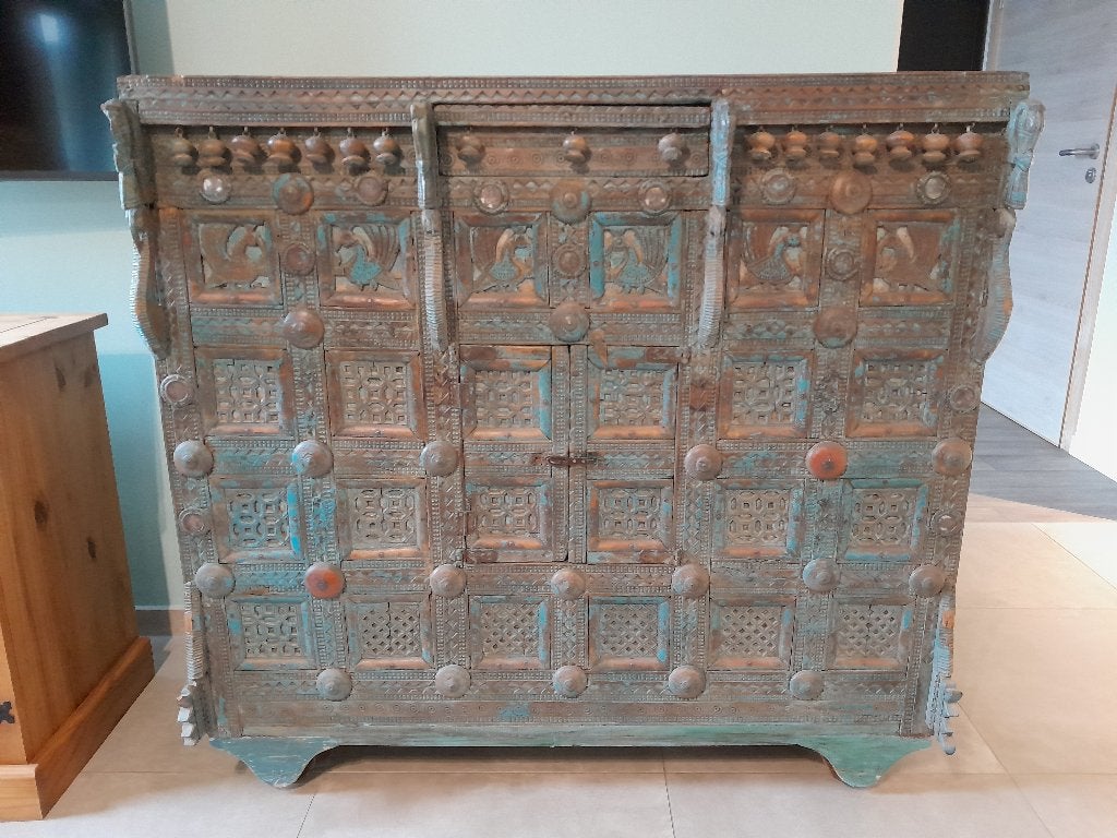 Damchiya ancien - Meuble indien sculpté, Antiquités & Art, Enlèvement