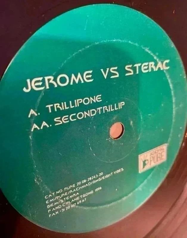 Jerome vs Sterac – Trillipone (1996) | Vinyle 12" Techno, 12 pouces, Envoi, Utilisé, Techno