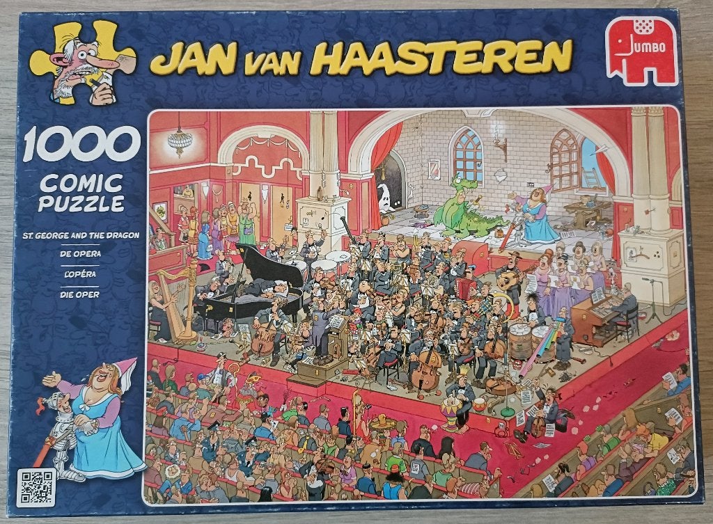 Puzzel Jan van Haasteren "De opera", Enlèvement ou Envoi, 500 à 1500 pièces, Utilisé, Puzzle
