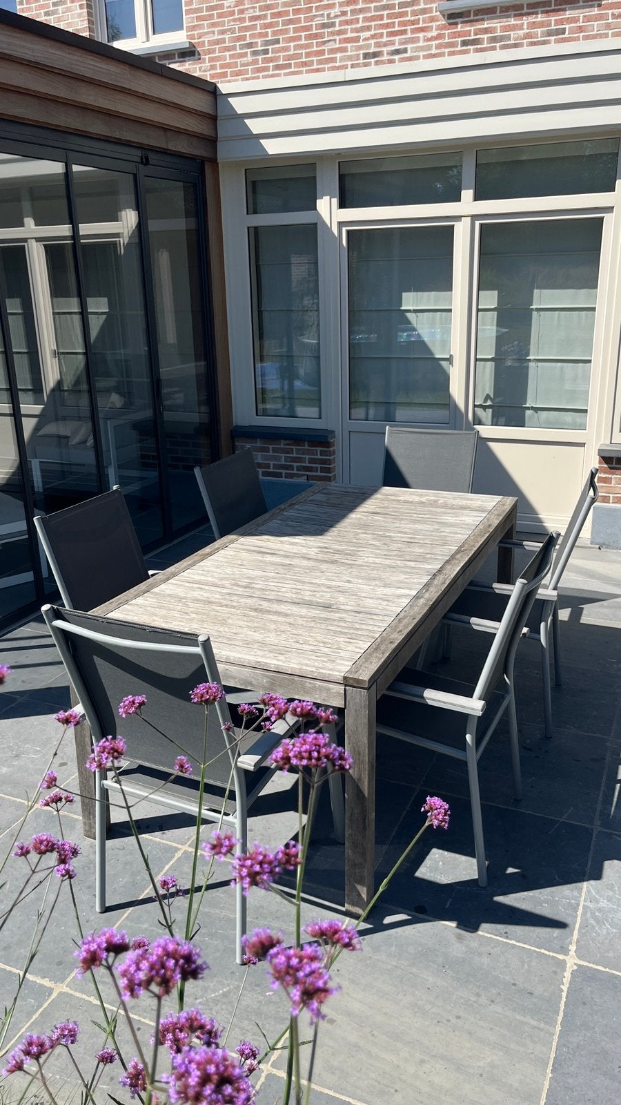 Set de jardin 6 chaises + table en teck, Chaise, Salons de jardin, Utilisé, 6 places