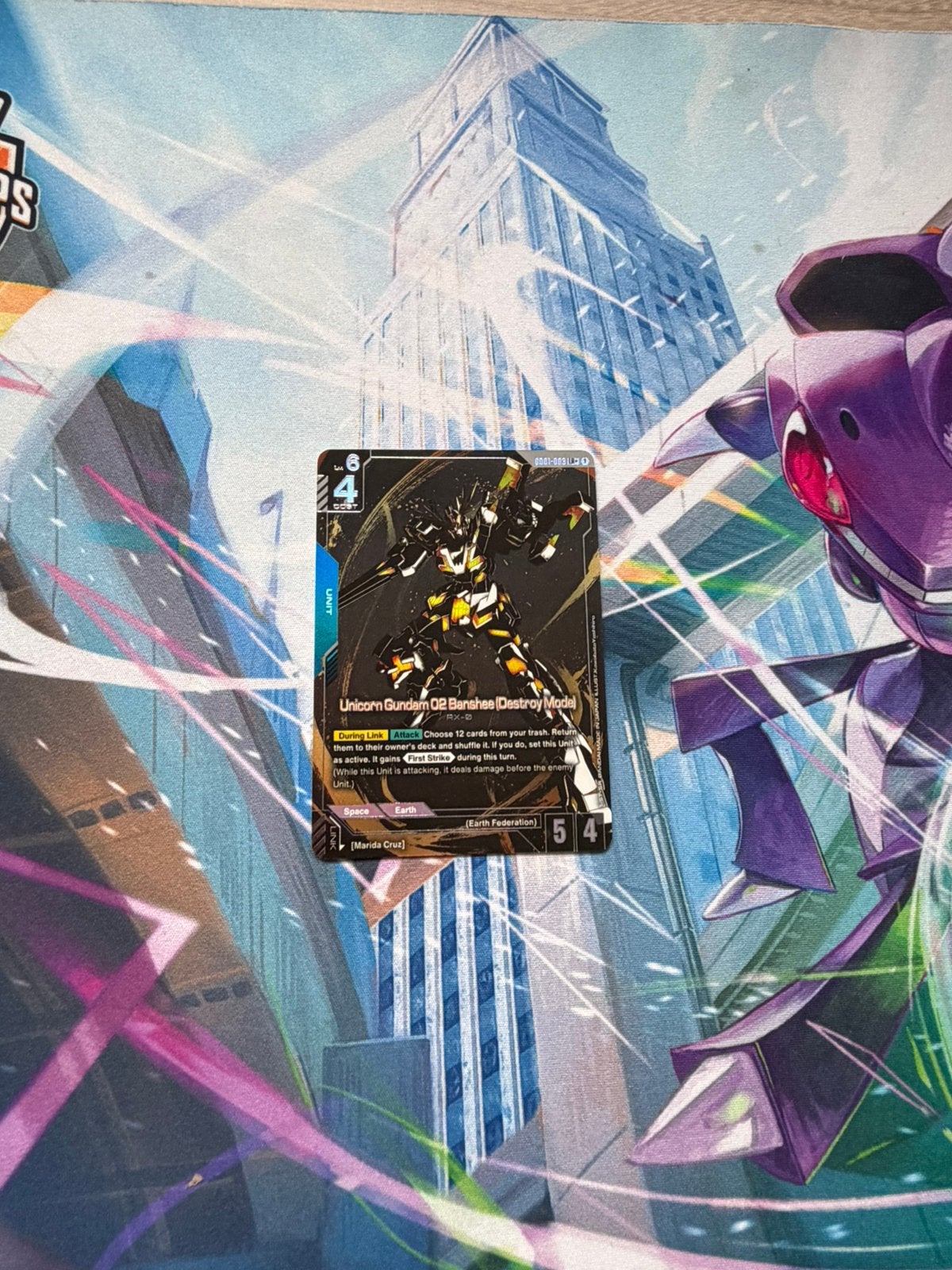 Unicorn Gundam 02 Banshee LR+ GD01 Newtype Rising Card, Hobby en Vrije tijd, Ophalen of Verzenden
