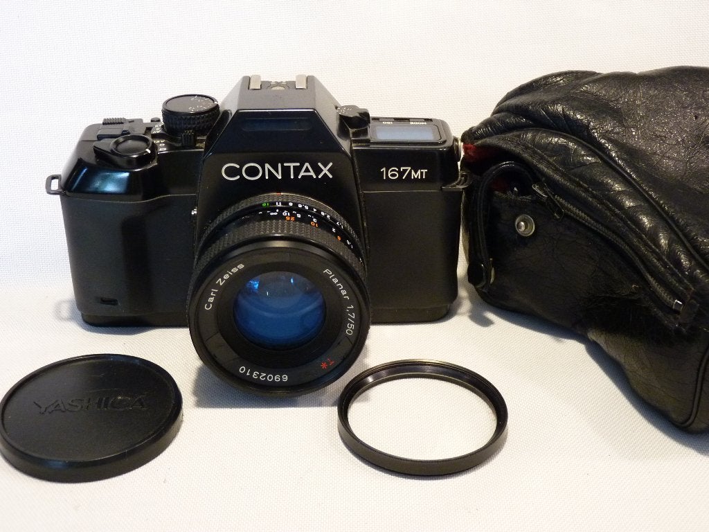 Yashica Contax 167MT défectueux, Carl Zeiss Planar 1,7/50 T*, Enlèvement ou Envoi, Utilisé, Reflex miroir, Autres Marques