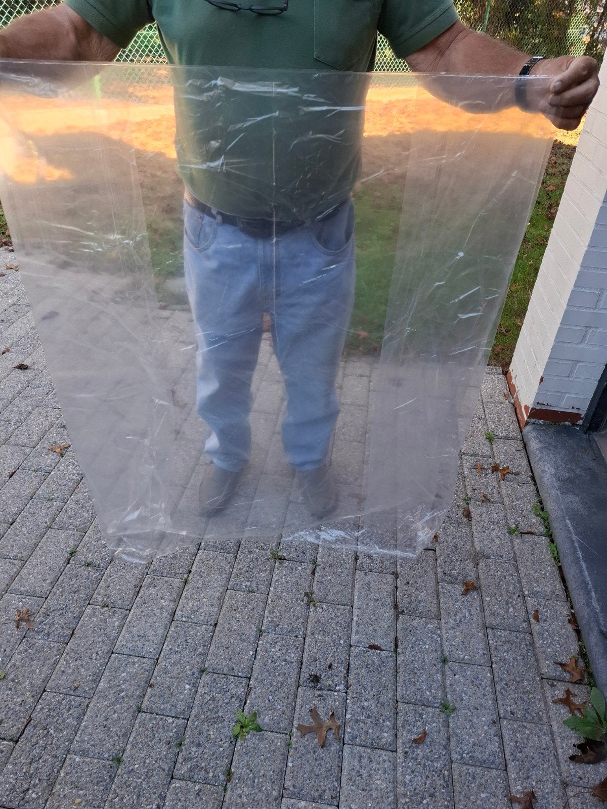 doorschijnde plastic zakken., Ophalen