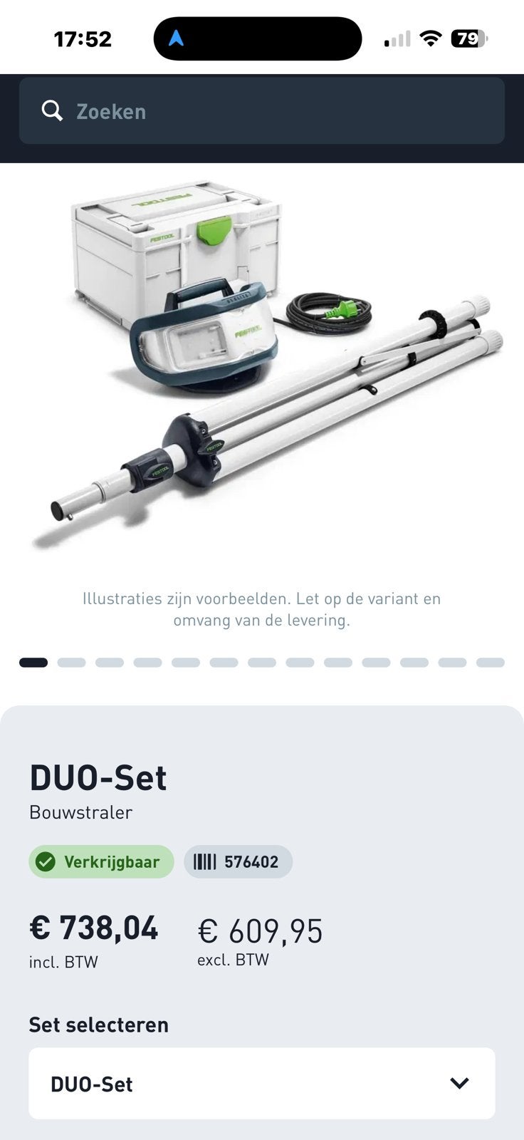 Festool lamp met statief en systainer. Nieuw, Enlèvement, Festool