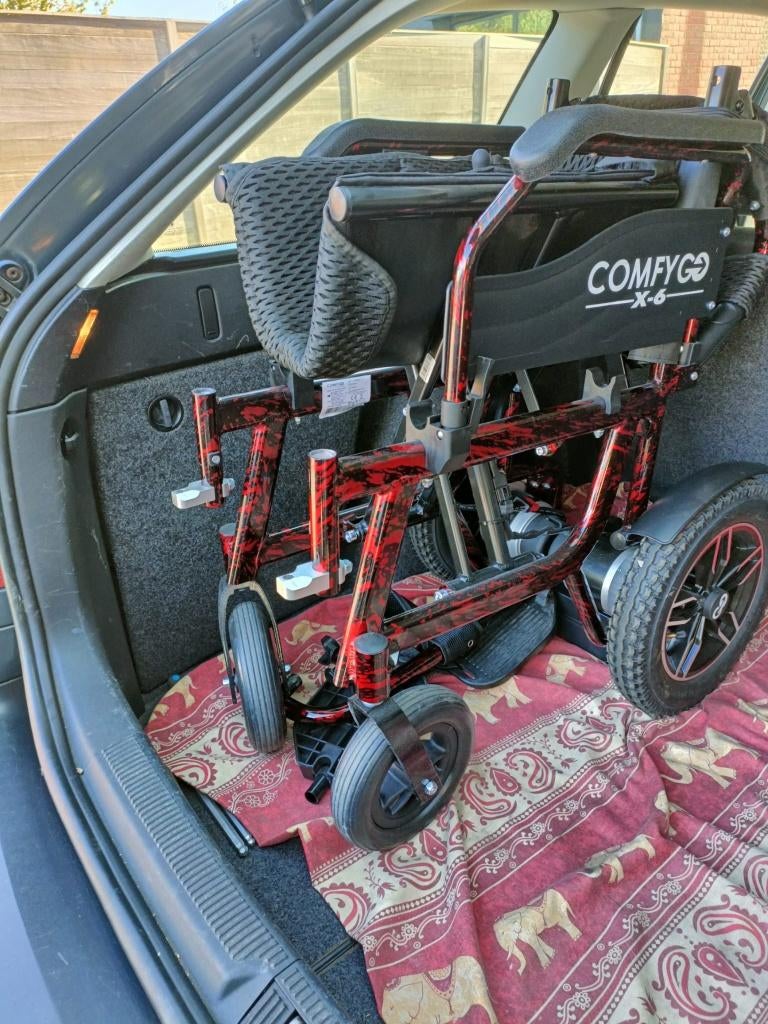 Elektriche rolstoel., Ophalen, Inklapbaar, Zo goed als nieuw, Elektrische rolstoel