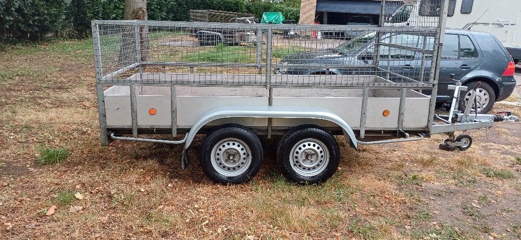 Dubbelasser power trailer 1500kg-Aluminium,Te koop-Te huur, Auto diversen, Aanhangers en Bagagewagens, Ophalen of Verzenden, Zo goed als nieuw