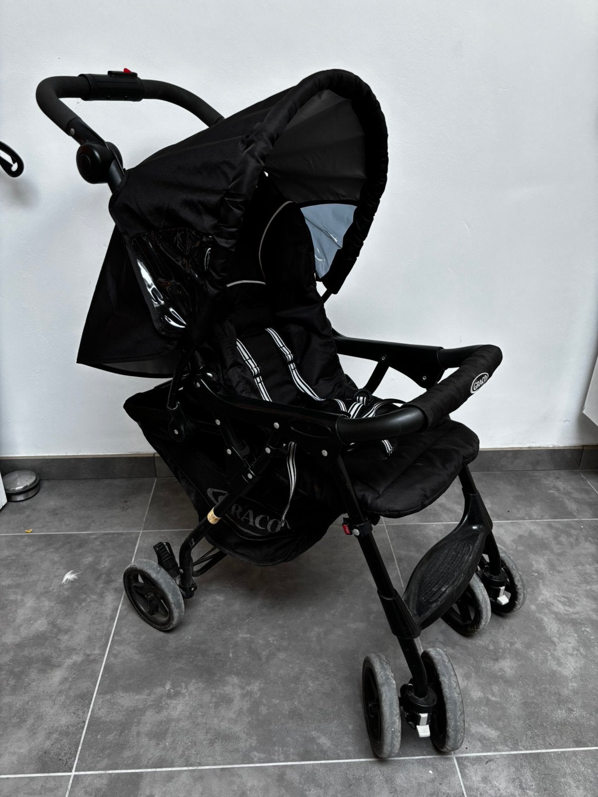 Graco kinderwagen zwart, Enlèvement, Utilisé, Autres marques, Dossier réglable