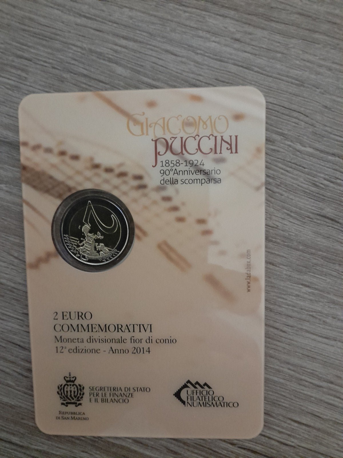 Saint-Marin Giacomo Puccini 2014, Enlèvement ou Envoi, 2 euros