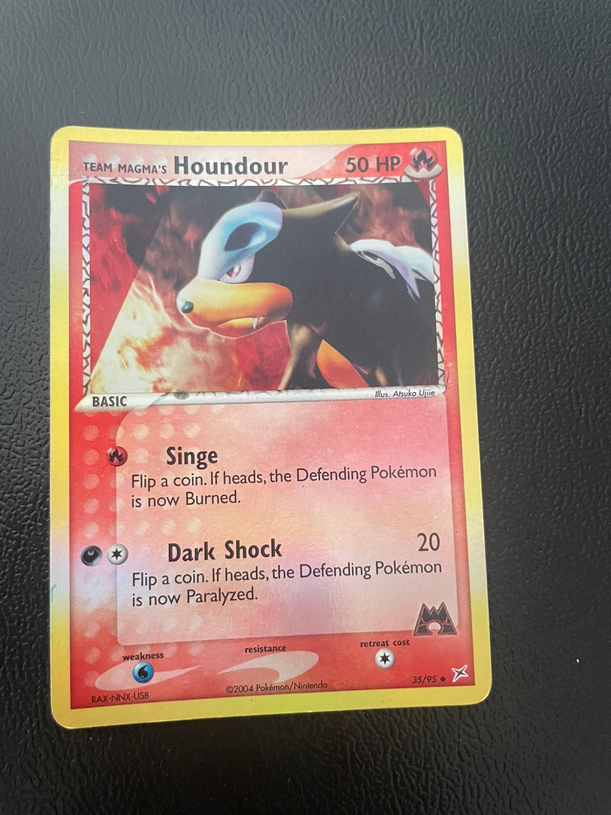 Team magma’s houndour reverse holo, Ophalen of Verzenden, Zo goed als nieuw