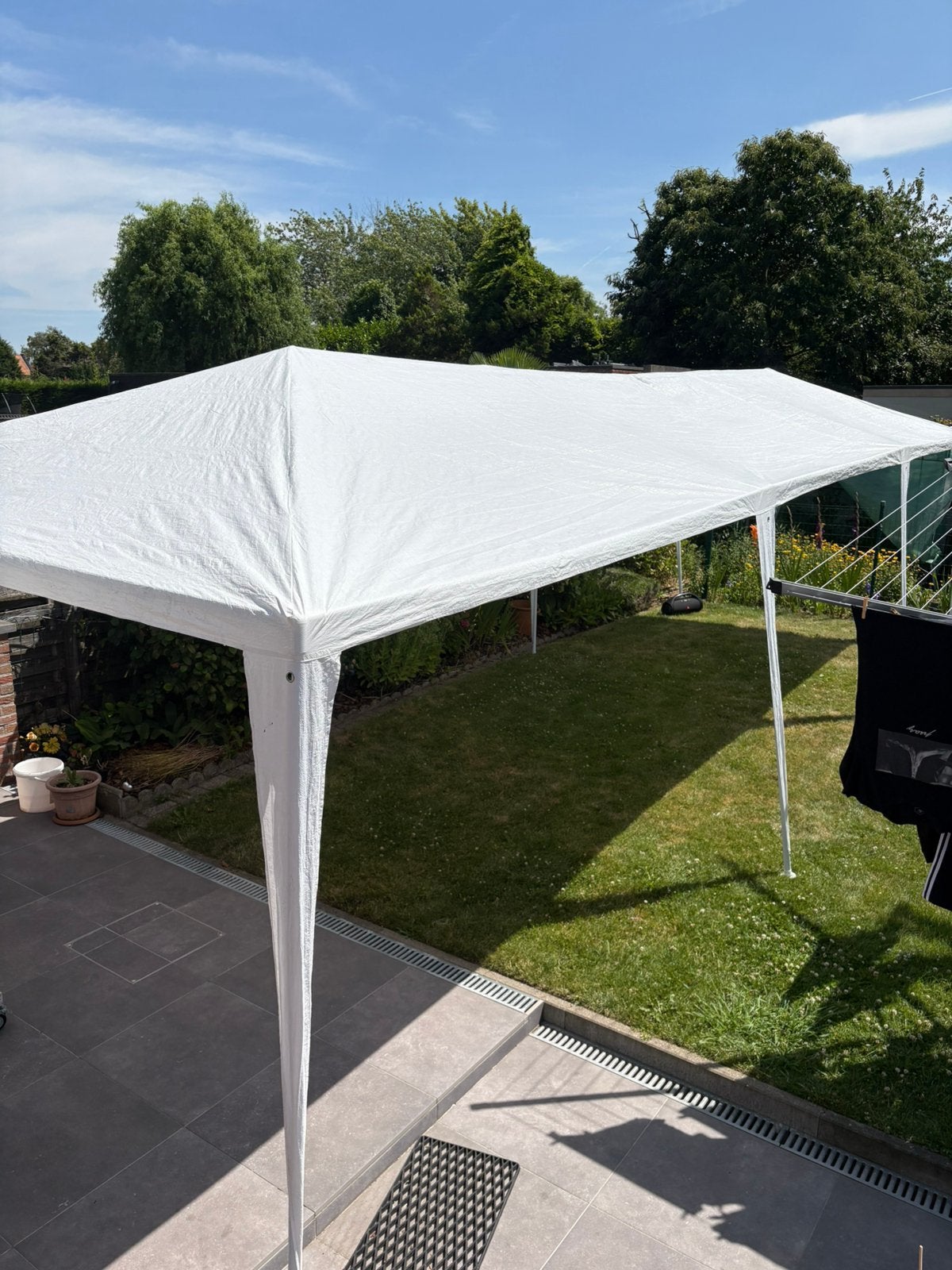 Partytent 3x9 wit, Tuin en Terras, Partytenten, Ophalen, Gebruikt, Partytent, Minder dan 4 meter