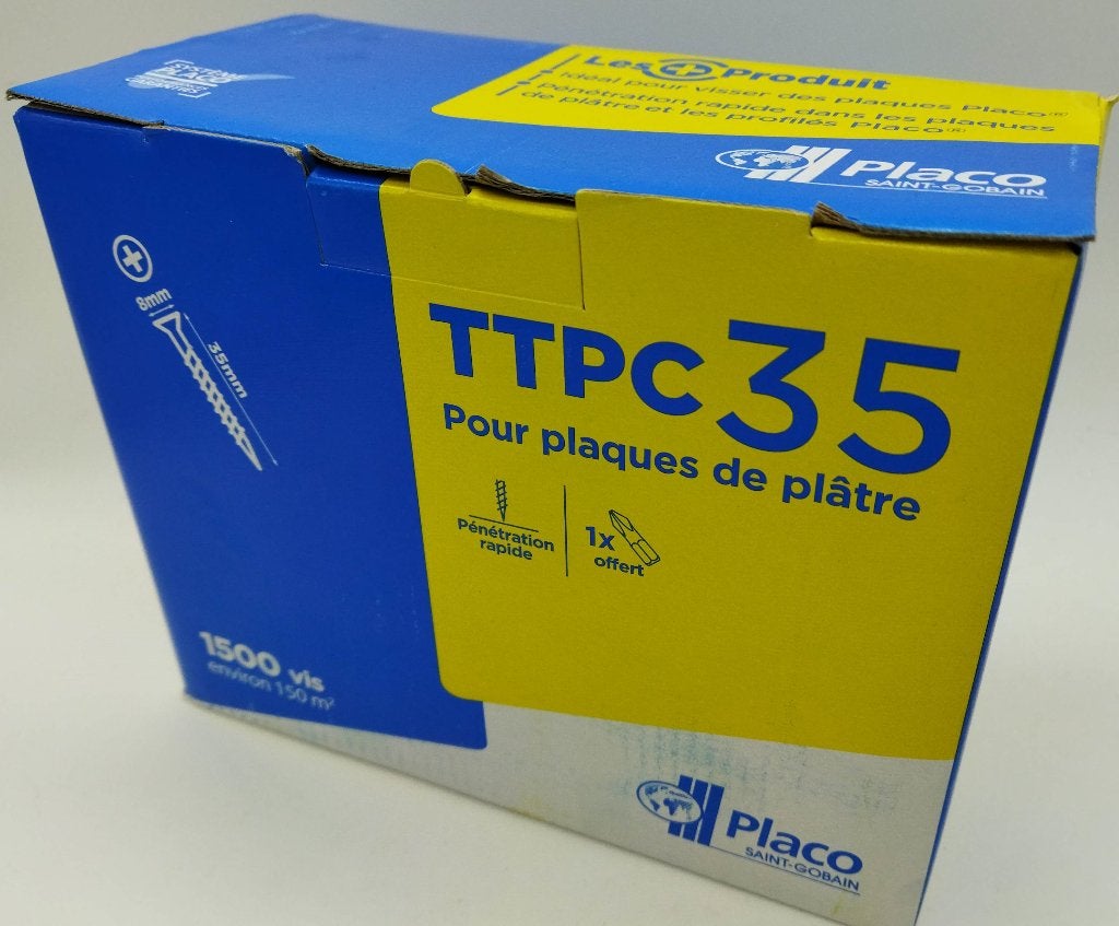 Vis placo plaques de plâtre 35 mm par 1500, Bricolage & Construction, Enlèvement ou Envoi, Neuf, Moins de 50 mm, Vis